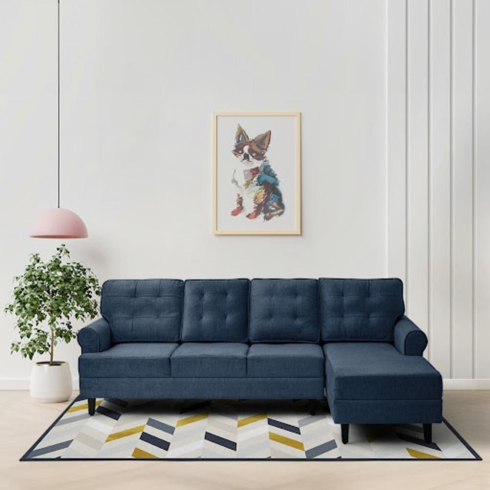 Wakefit Dreamer Plus L Shape Sofa Set (3 Seater + Right Aligned Chaise)