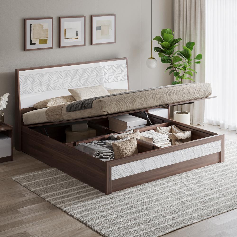 Wakefit Gibeon King Engineered Wood Bed with Hydraulic Storage