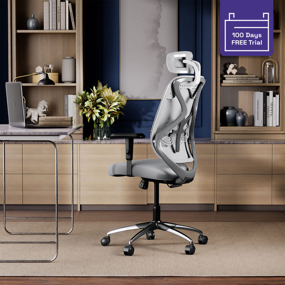  Gravita Pro High Back Ergonomic Office Chair | Chrome Base | DIY Assembly