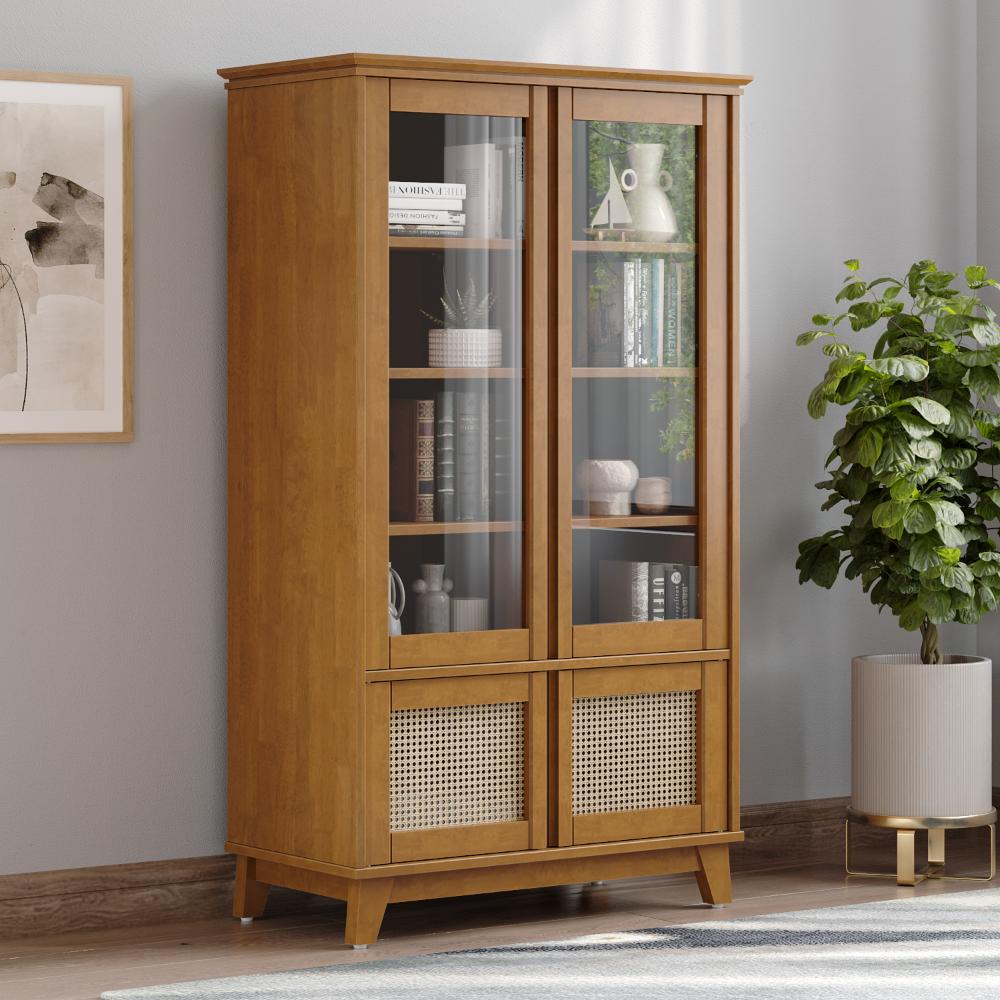 Hardwood display cabinet discount