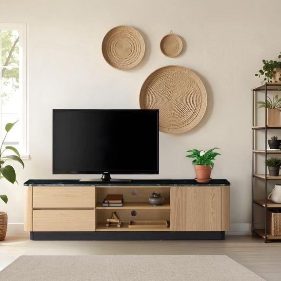  Zodiaca Solid Wood TV Unit