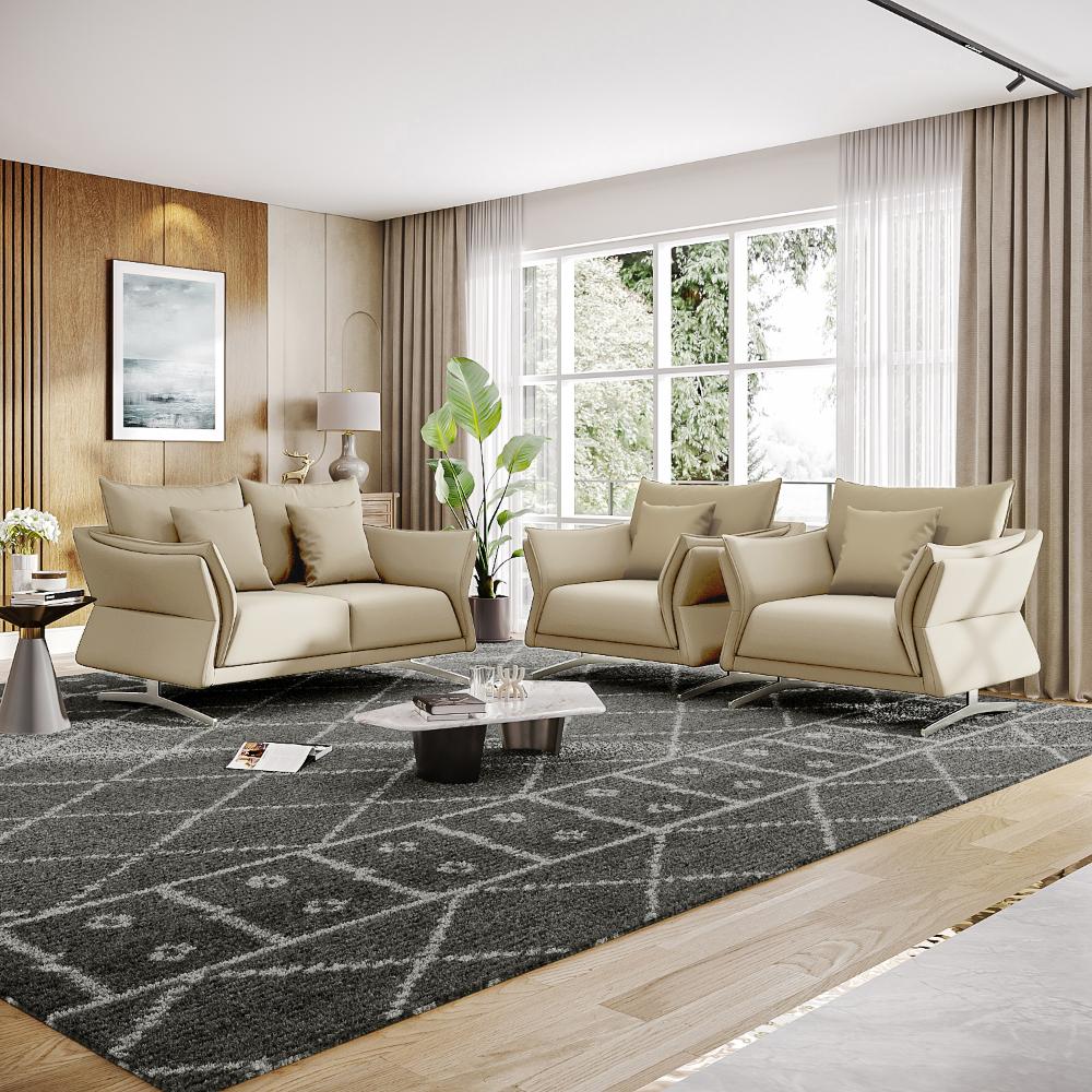 Wakefit Kiribati Sofa Set (2+1+1) Seater
