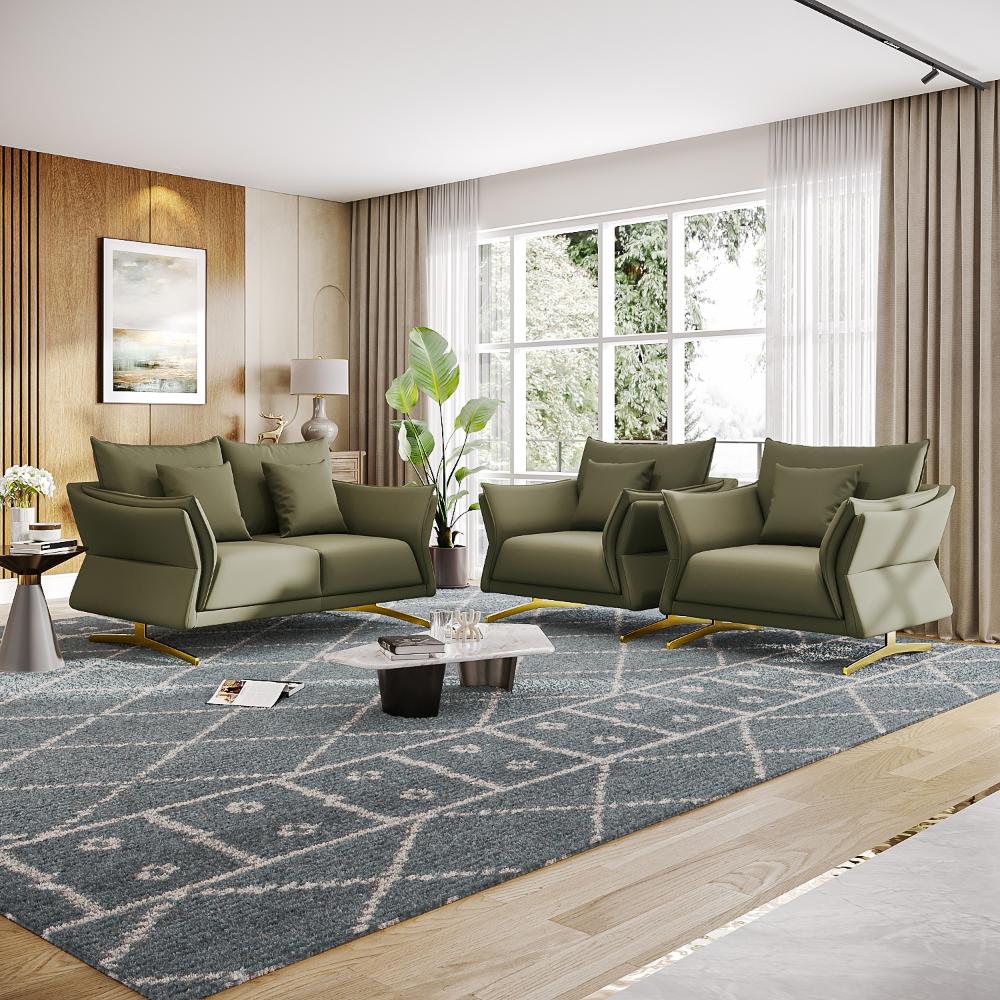 Wakefit Kiribati Sofa Set (2+1+1) Seater