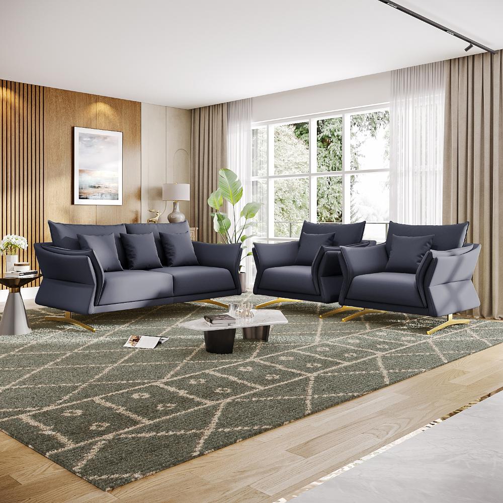 Wakefit Kiribati Sofa Set (3+1+1) Seater