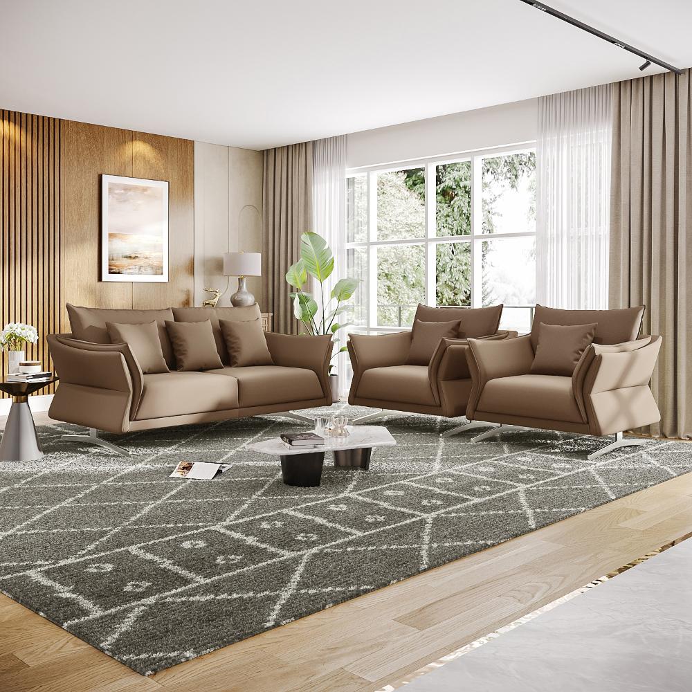 Wakefit Kiribati Sofa Set (3+1+1) Seater