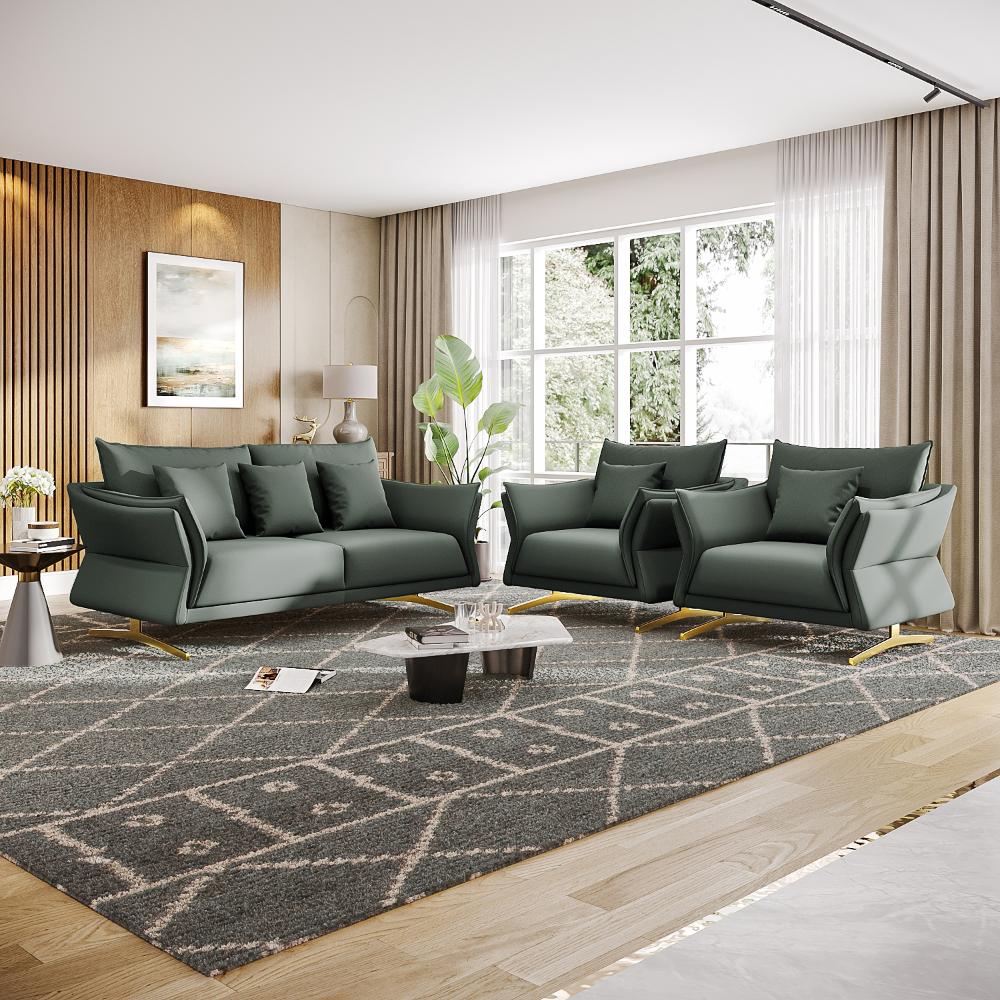 Wakefit Kiribati Sofa Set (3+1+1) Seater