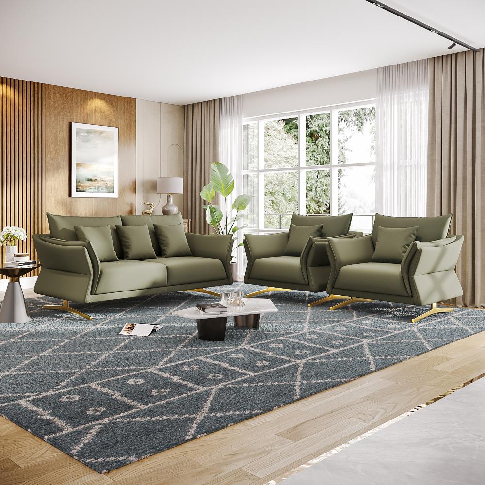 Wakefit Kiribati Sofa Set (3+1+1) Seater