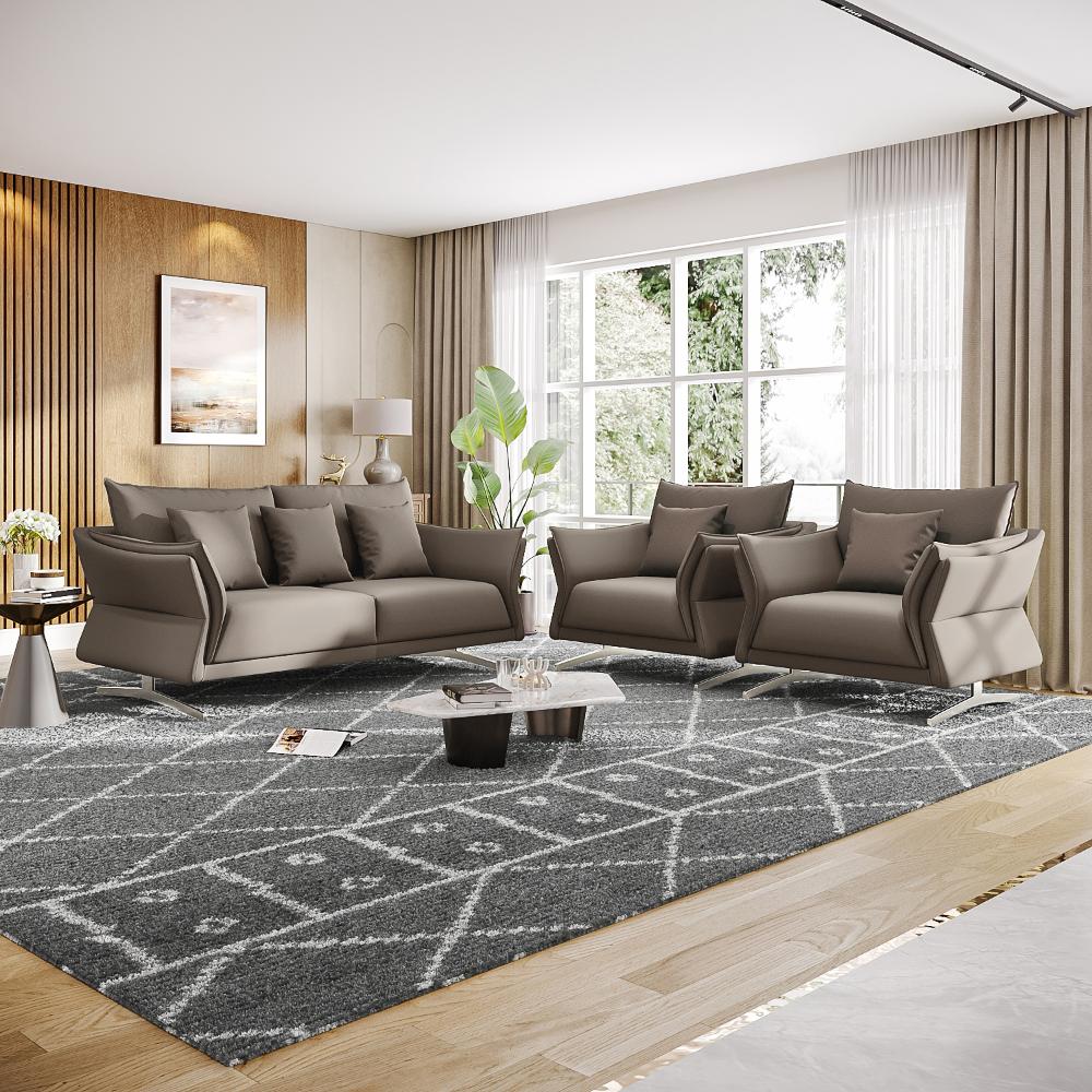 Wakefit Kiribati Sofa Set (3+1+1) Seater