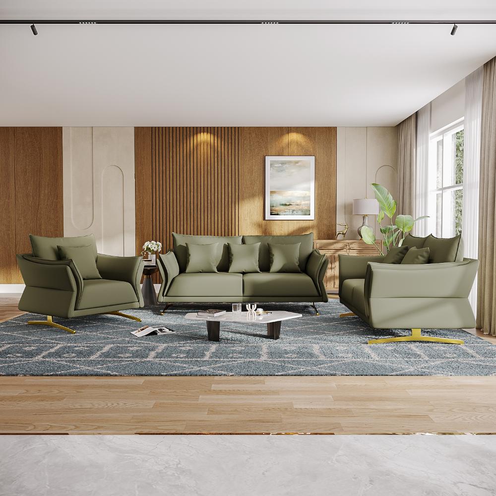 Wakefit Kiribati Sofa Set (3+2+1) Seater