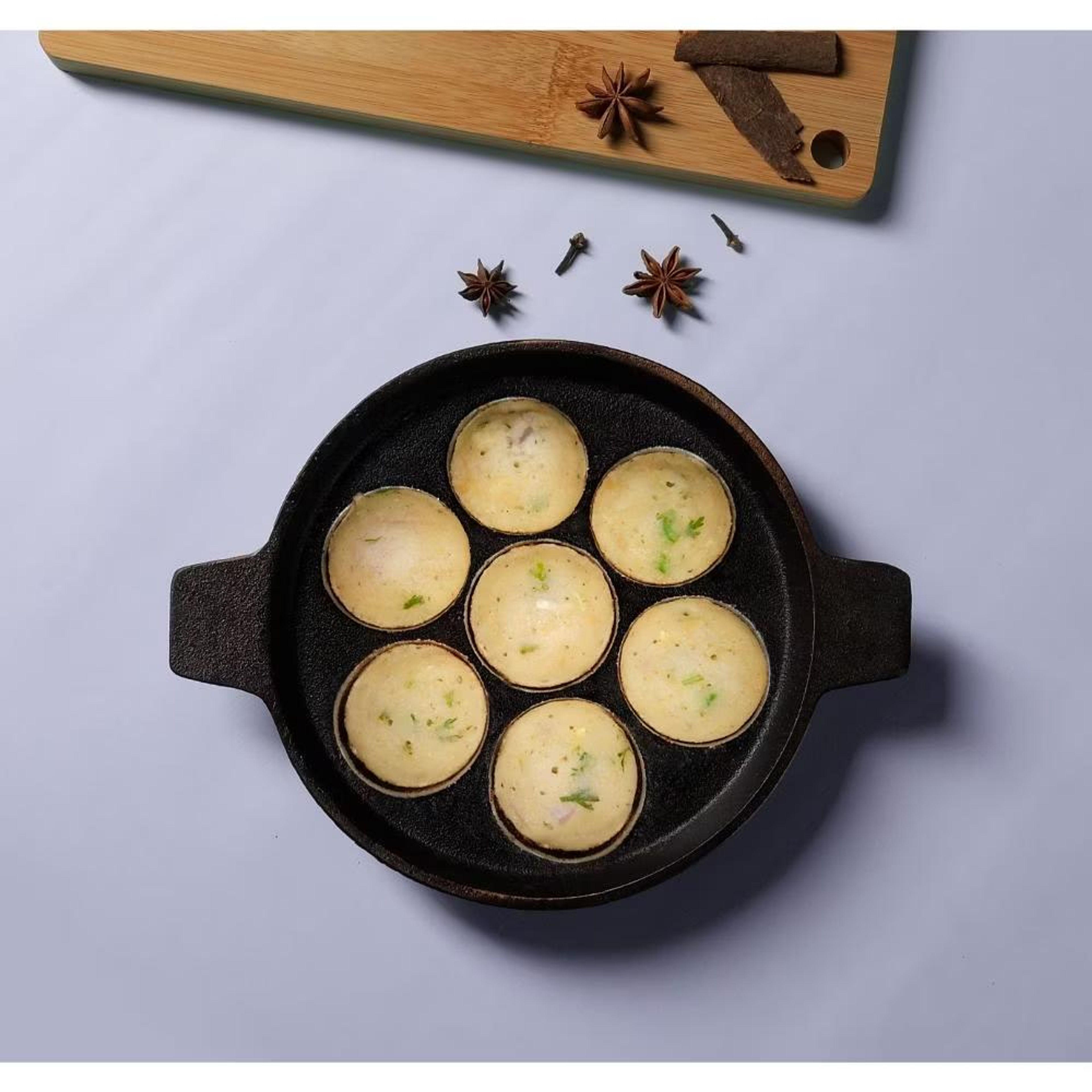 7 inch Cast Iron Paniyaram Pan