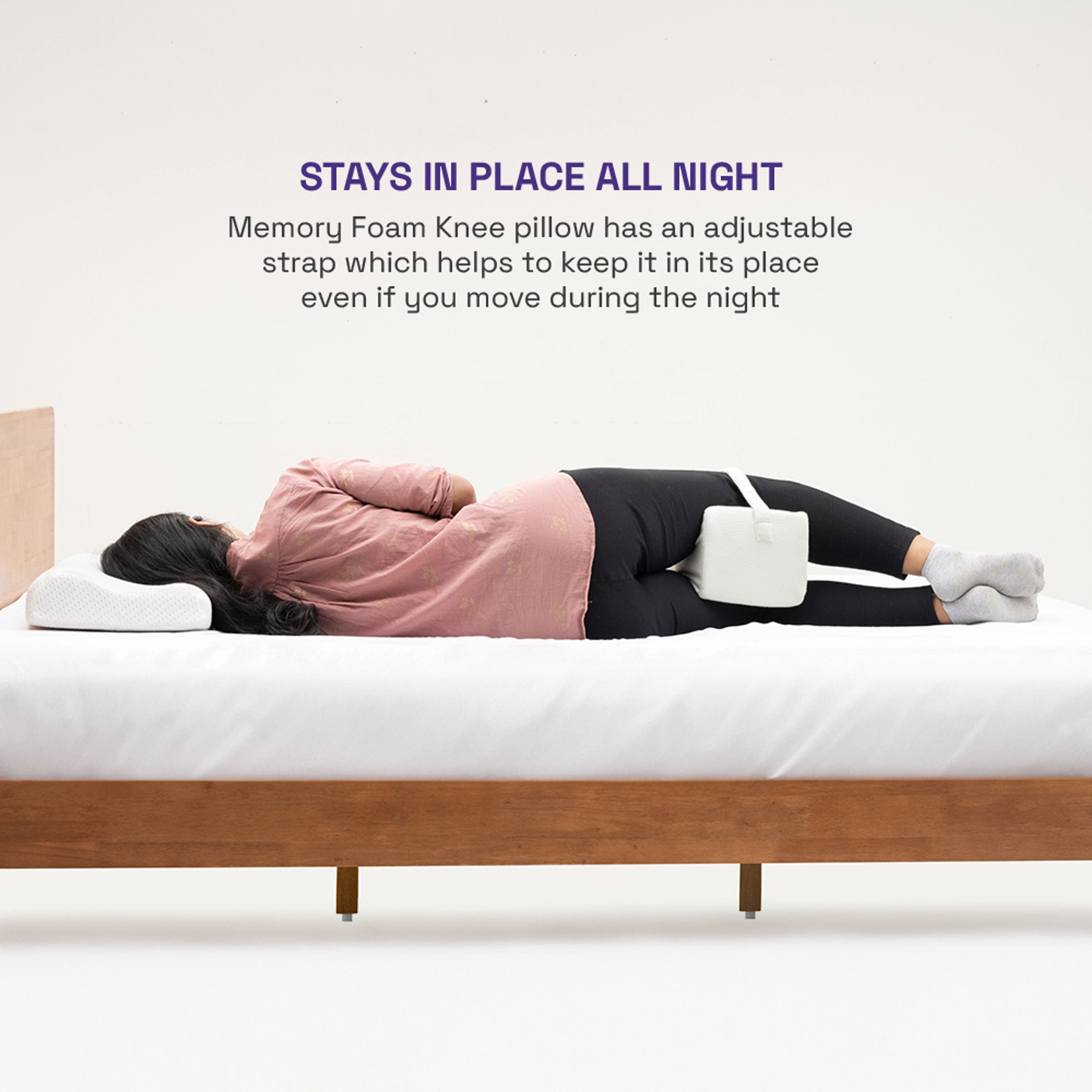 To Sleep Cushion For Under Knees Memory Foam Sleeping With A - Main Image