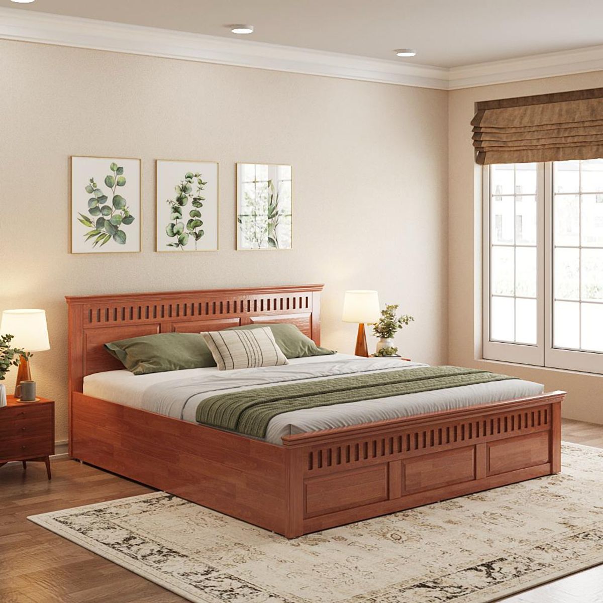 Wakefit Pegasi King Solid wood bed with storage