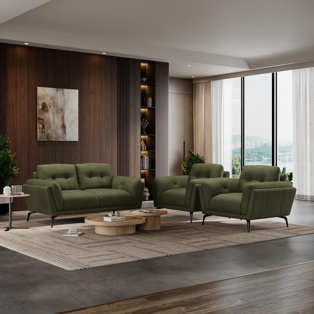 Wakefit Lille Sofa Set (2+1+1) Seater