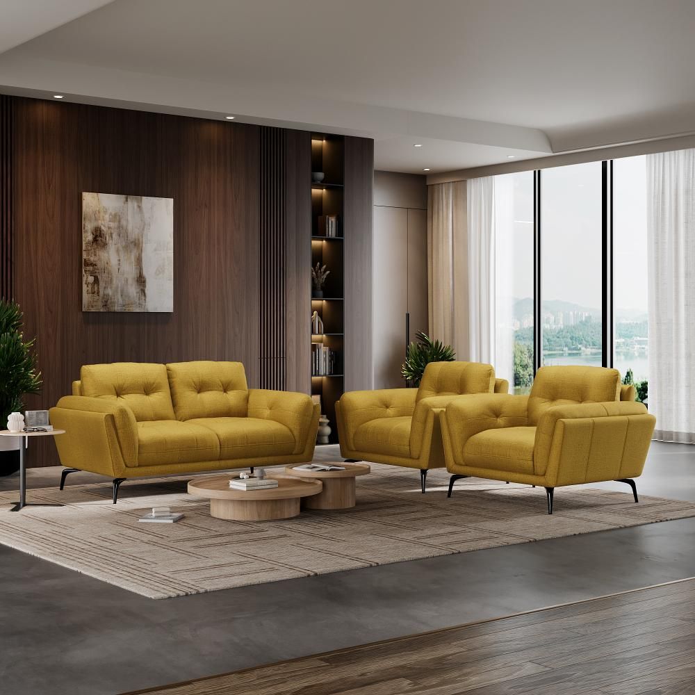 Wakefit Lille Sofa Set (2+1+1) Seater