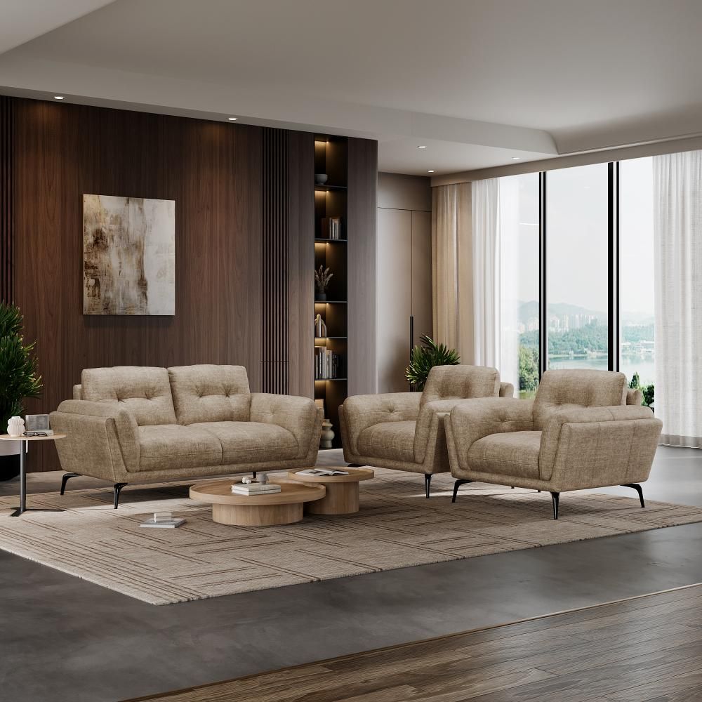 Wakefit Lille Sofa Set (2+1+1) Seater