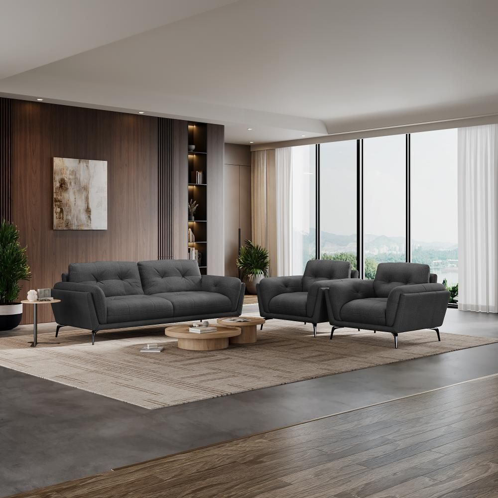 Wakefit Lille Sofa Set (3+1+1) Seater