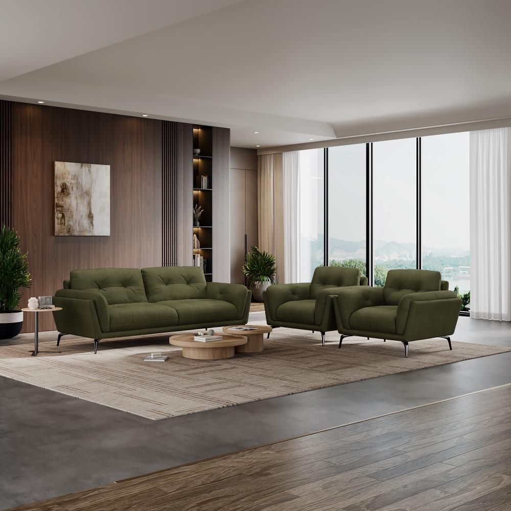 Wakefit Lille Sofa Set (3+1+1) Seater