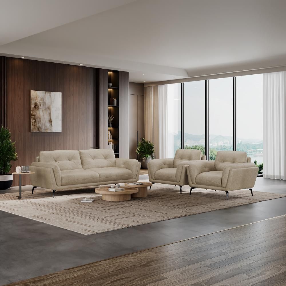 Wakefit Lille Sofa Set (3+1+1) Seater
