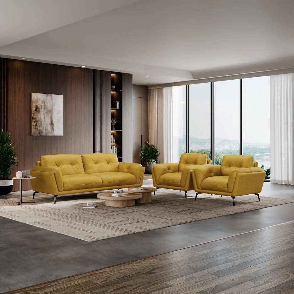 Wakefit Lille Sofa Set (3+1+1) Seater