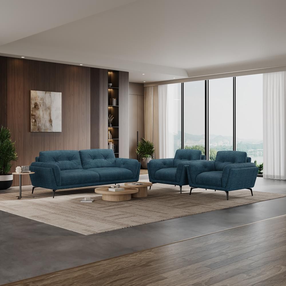 Wakefit Lille Sofa Set (3+1+1) Seater