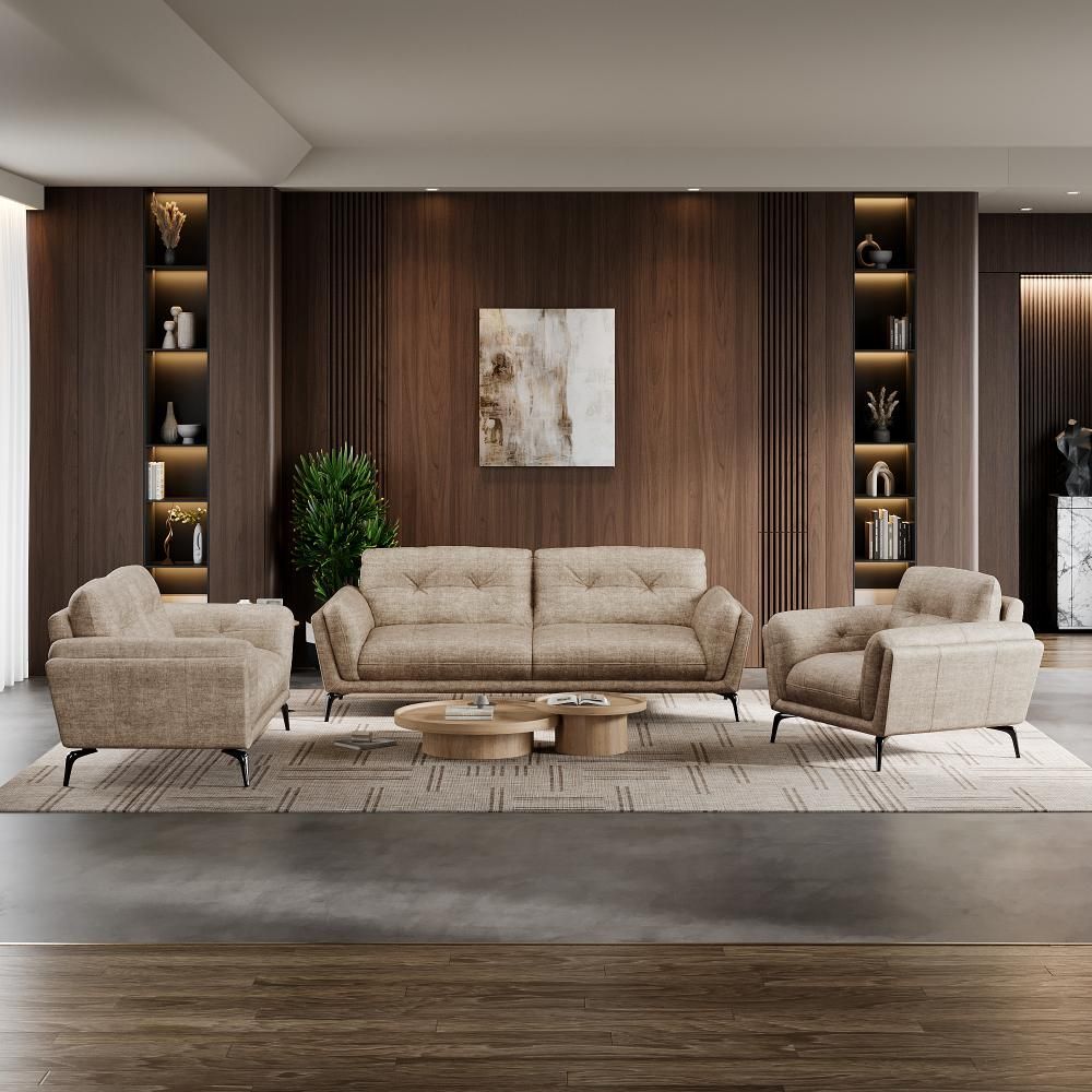 Wakefit Lille Sofa Set (3+2+1) Seater
