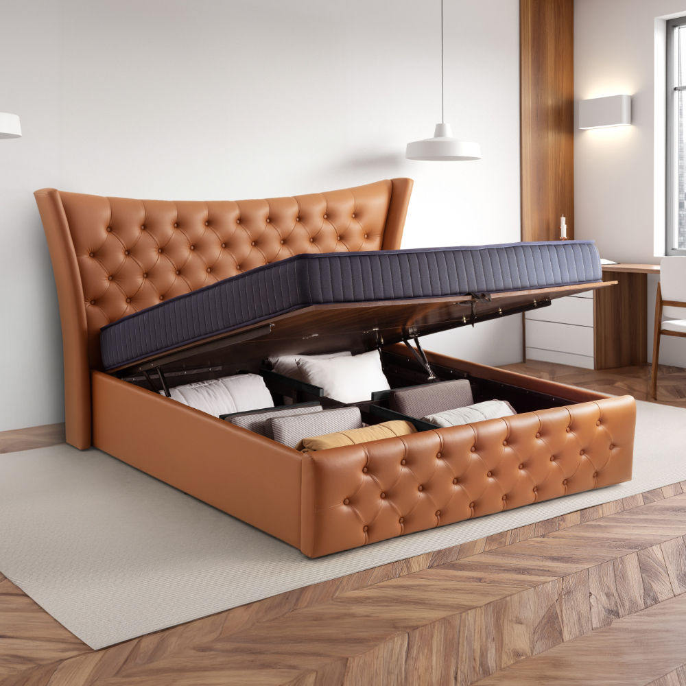 Wakefit Lovejoy Hydraulic King Size Upholstered Bed