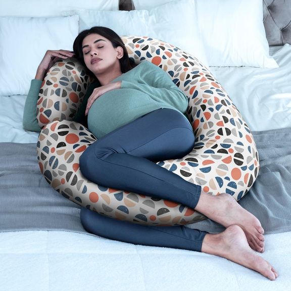 Maternity Pillow for Pregnancy Support | C Shape | 100% Cotton & Machine Washable Cover | Bekky