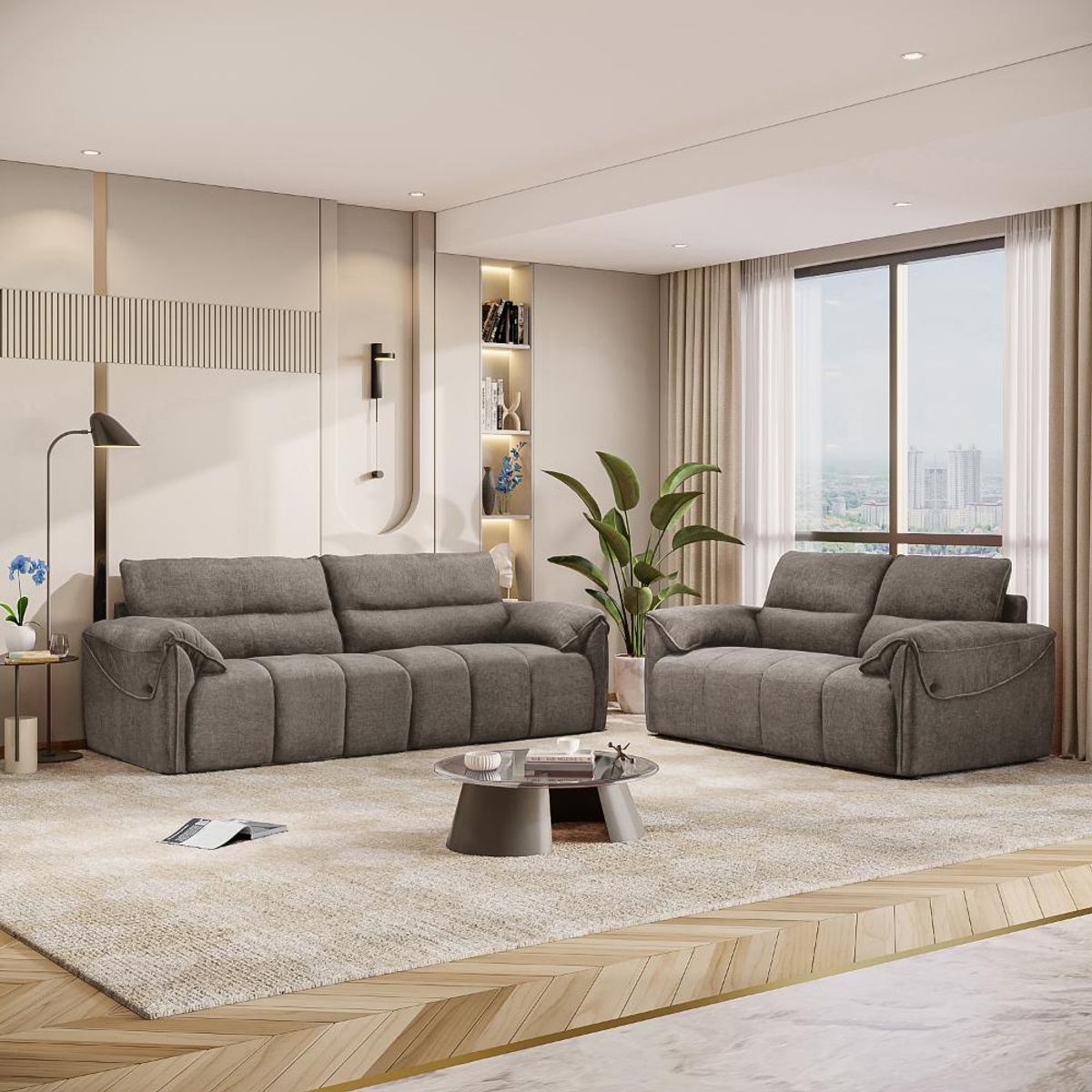 Wakefit Naxos Sofa Set (3+2) Seater