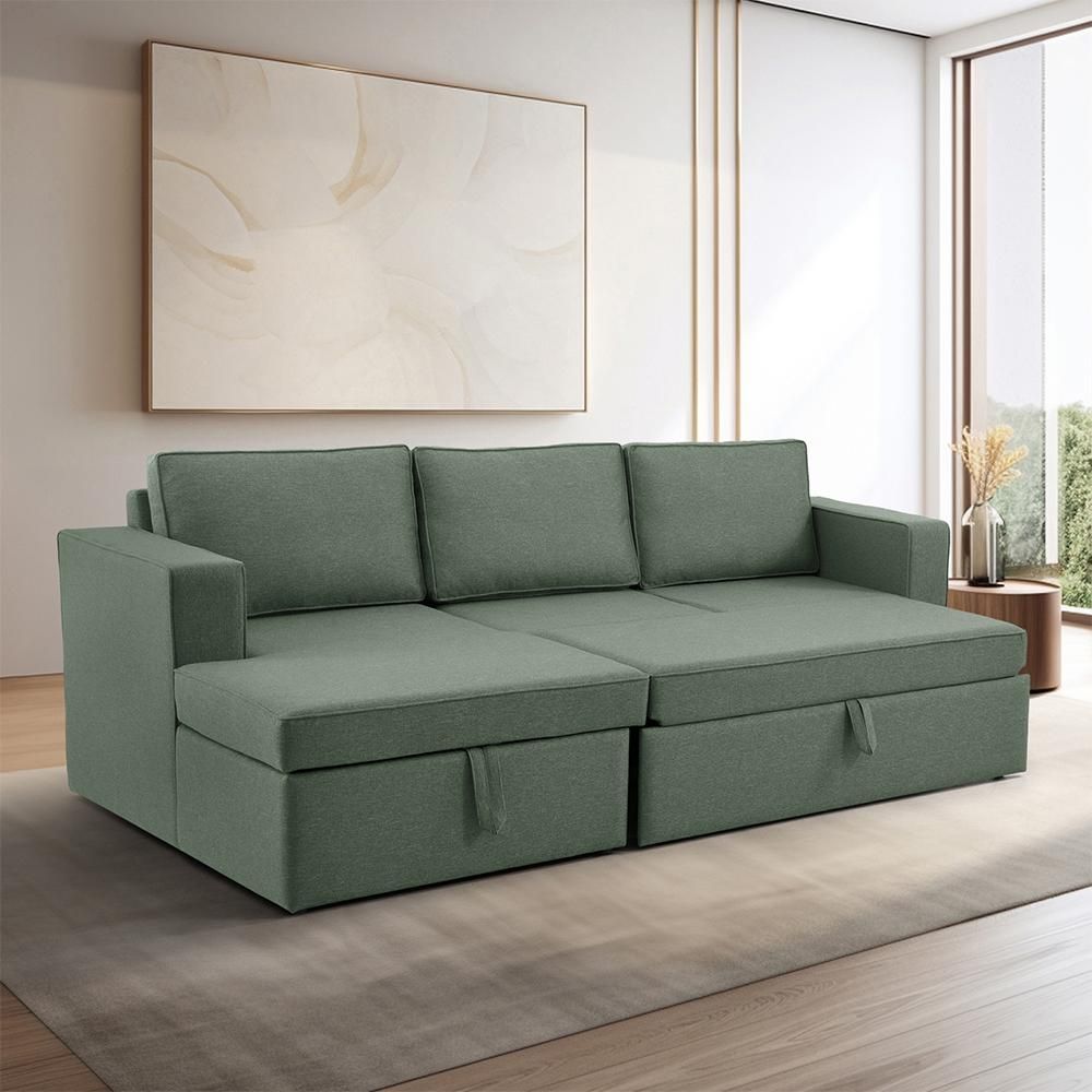 Wakefit Napper Convertible L Shape Sofa Cum Bed with Storage (2 Seater + Left Aligned Chaise)