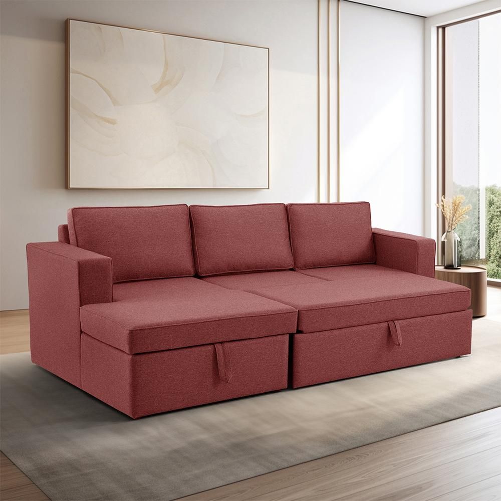 Wakefit Napper Convertible L Shape Sofa Cum Bed with Storage (2 Seater + Left Aligned Chaise)