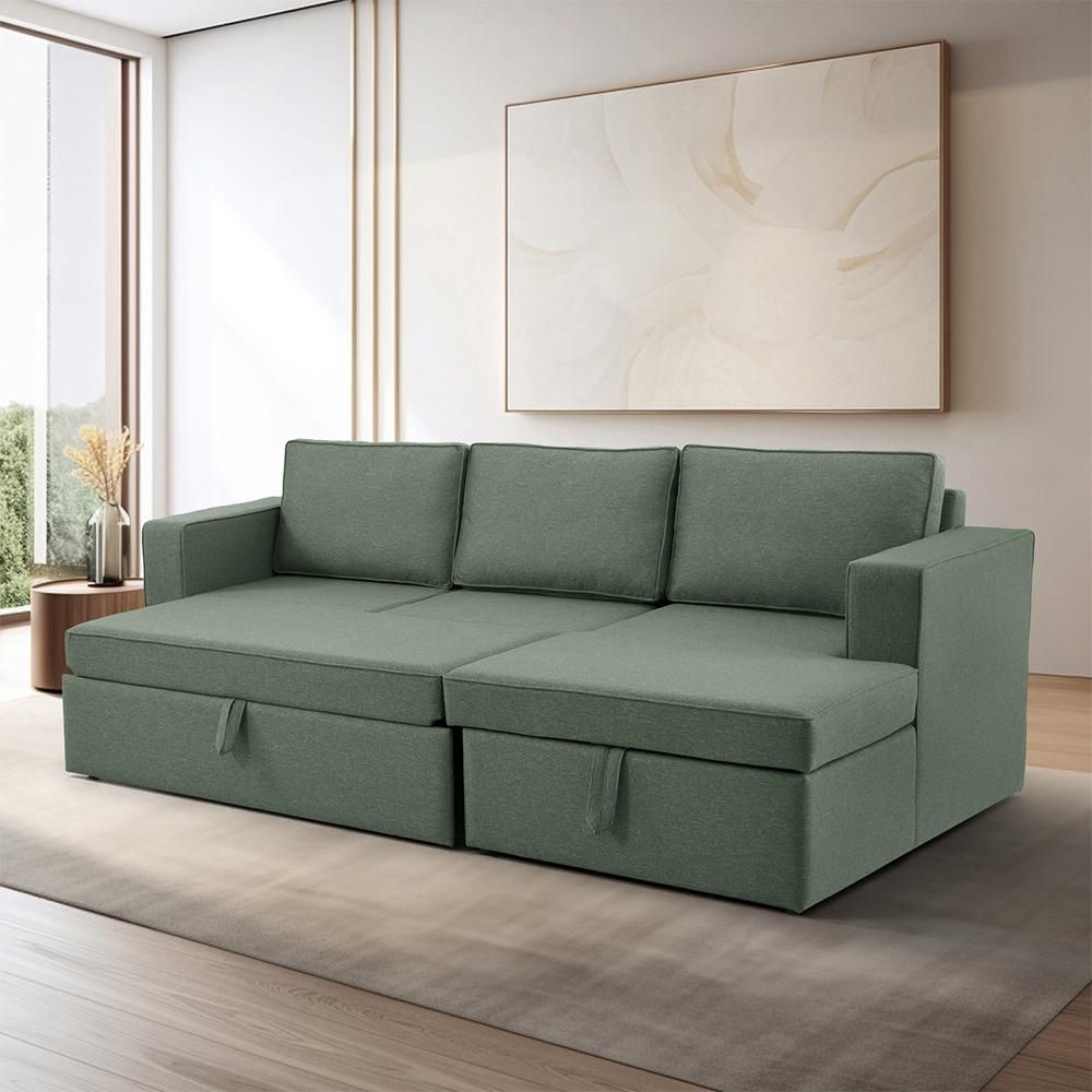 Wakefit Napper Convertible L Shape Sofa Cum Bed with Storage (2 Seater + Right Aligned Chaise)