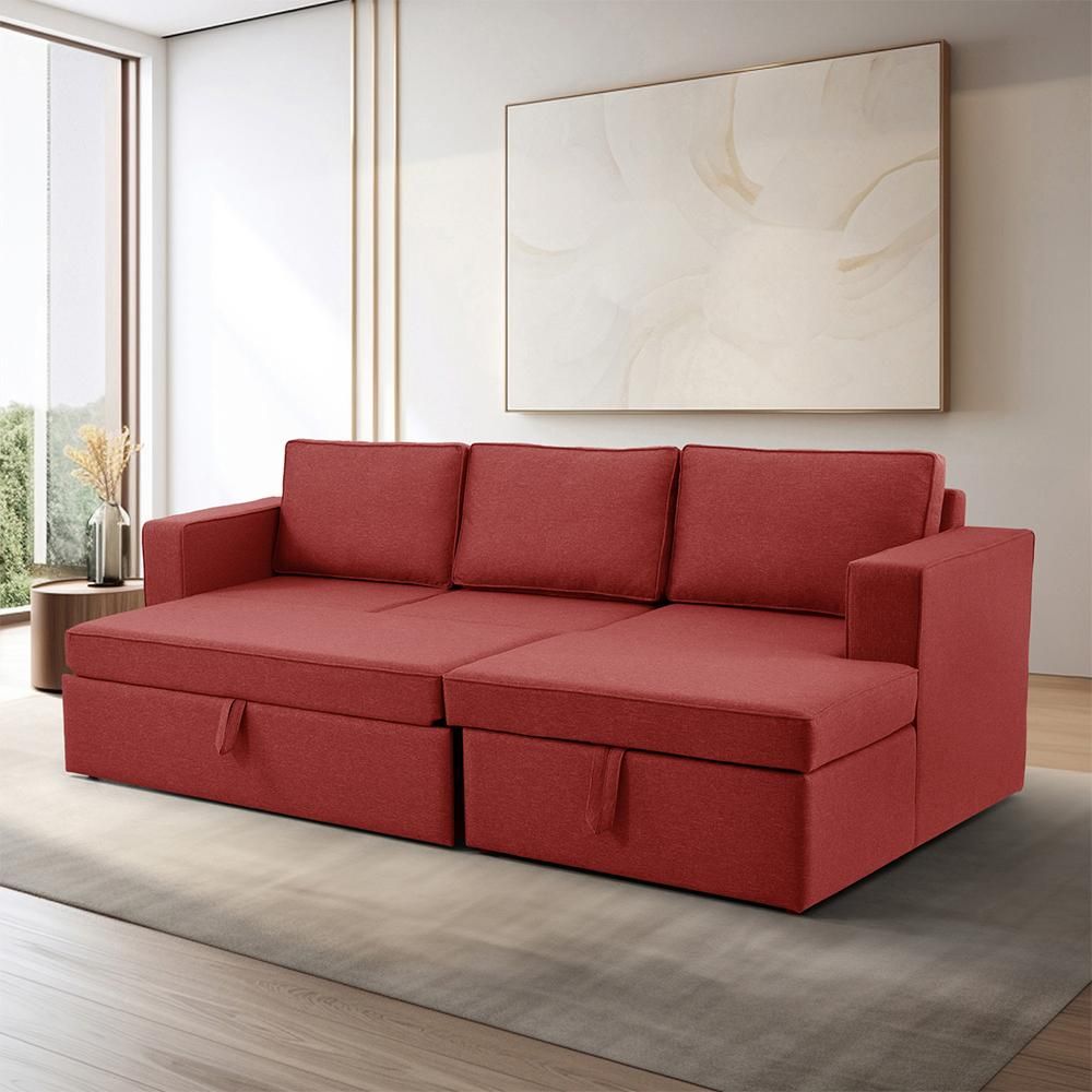 Wakefit Napper Convertible L Shape Sofa Cum Bed with Storage (2 Seater + Right Aligned Chaise)