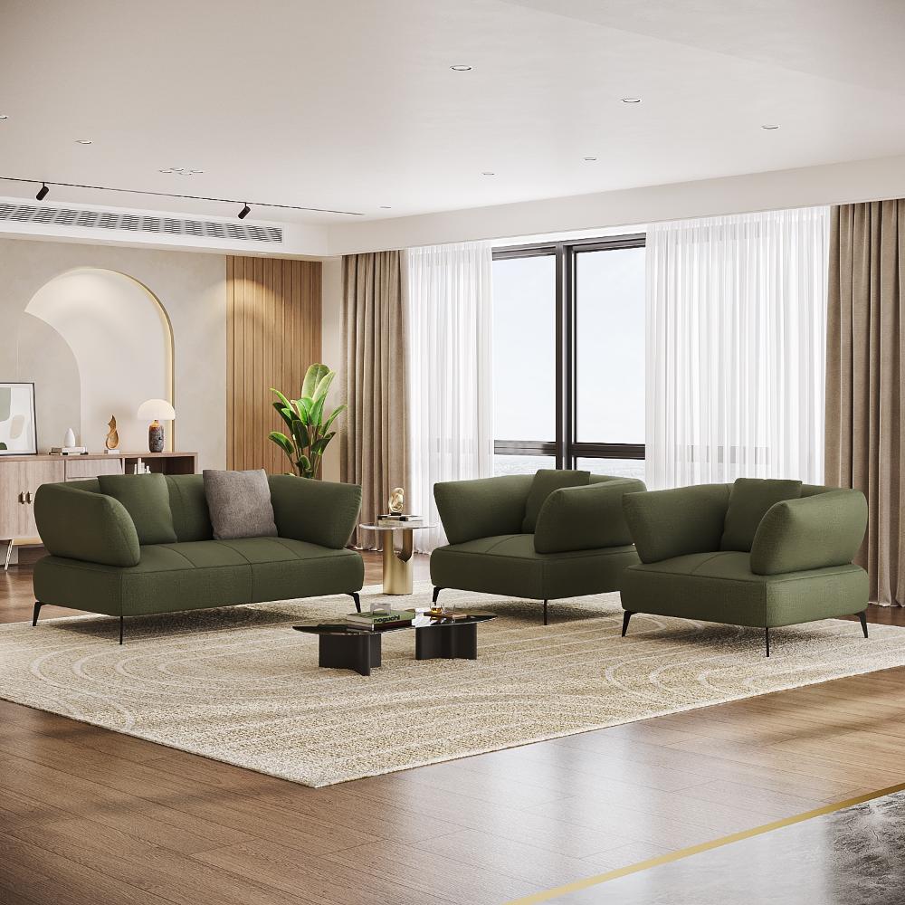Wakefit Nauru Sofa Set (2+1+1) Seater