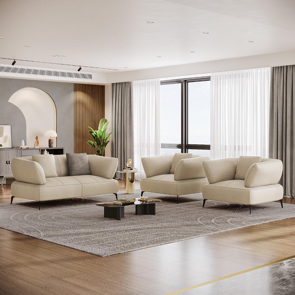 Wakefit Nauru Sofa Set (2+1+1) Seater