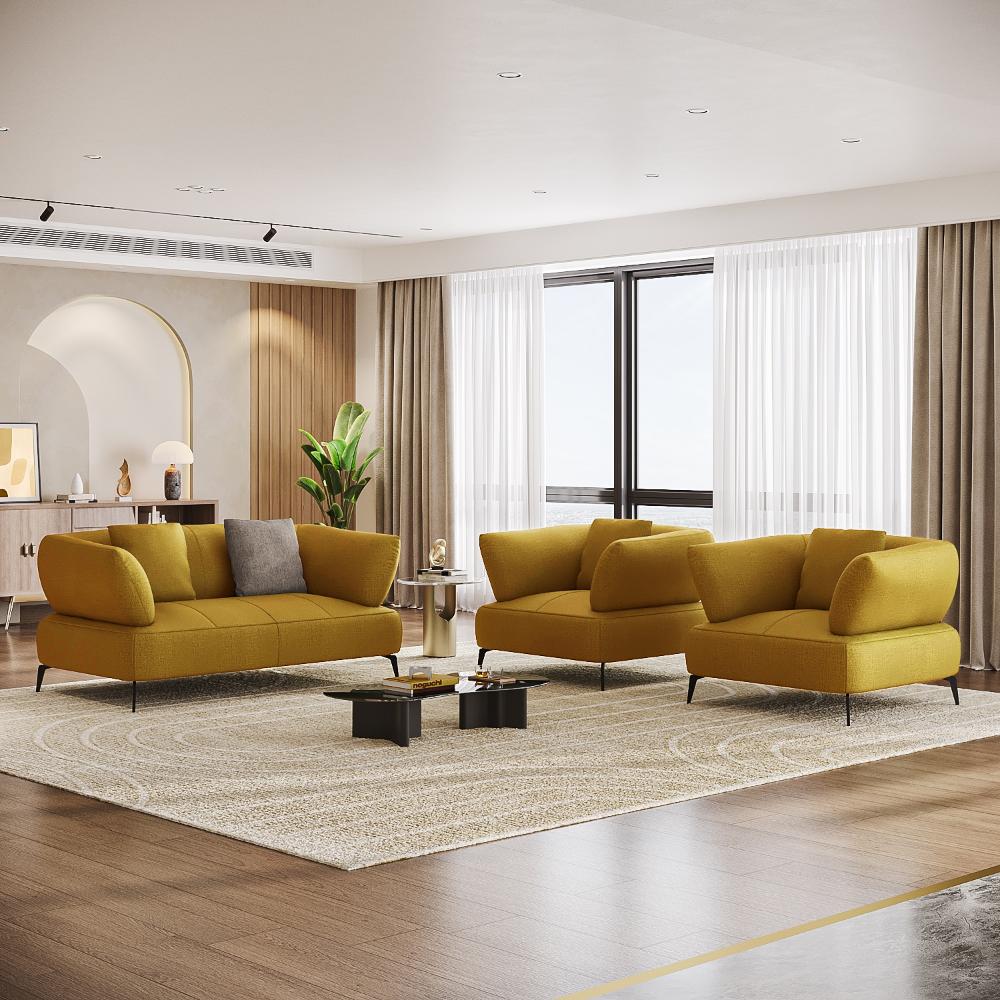 Wakefit Nauru Sofa Set (2+1+1) Seater