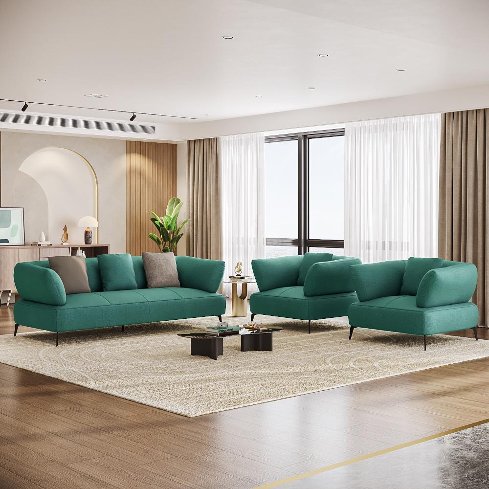 Wakefit Nauru Sofa Set (3+1+1) Seater