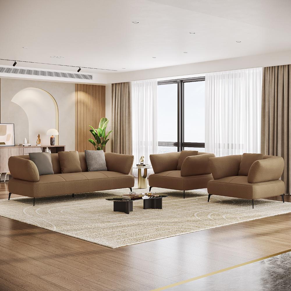 Wakefit Nauru Sofa Set (3+1+1) Seater