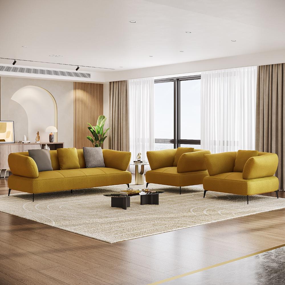 Wakefit Nauru Sofa Set (3+1+1) Seater