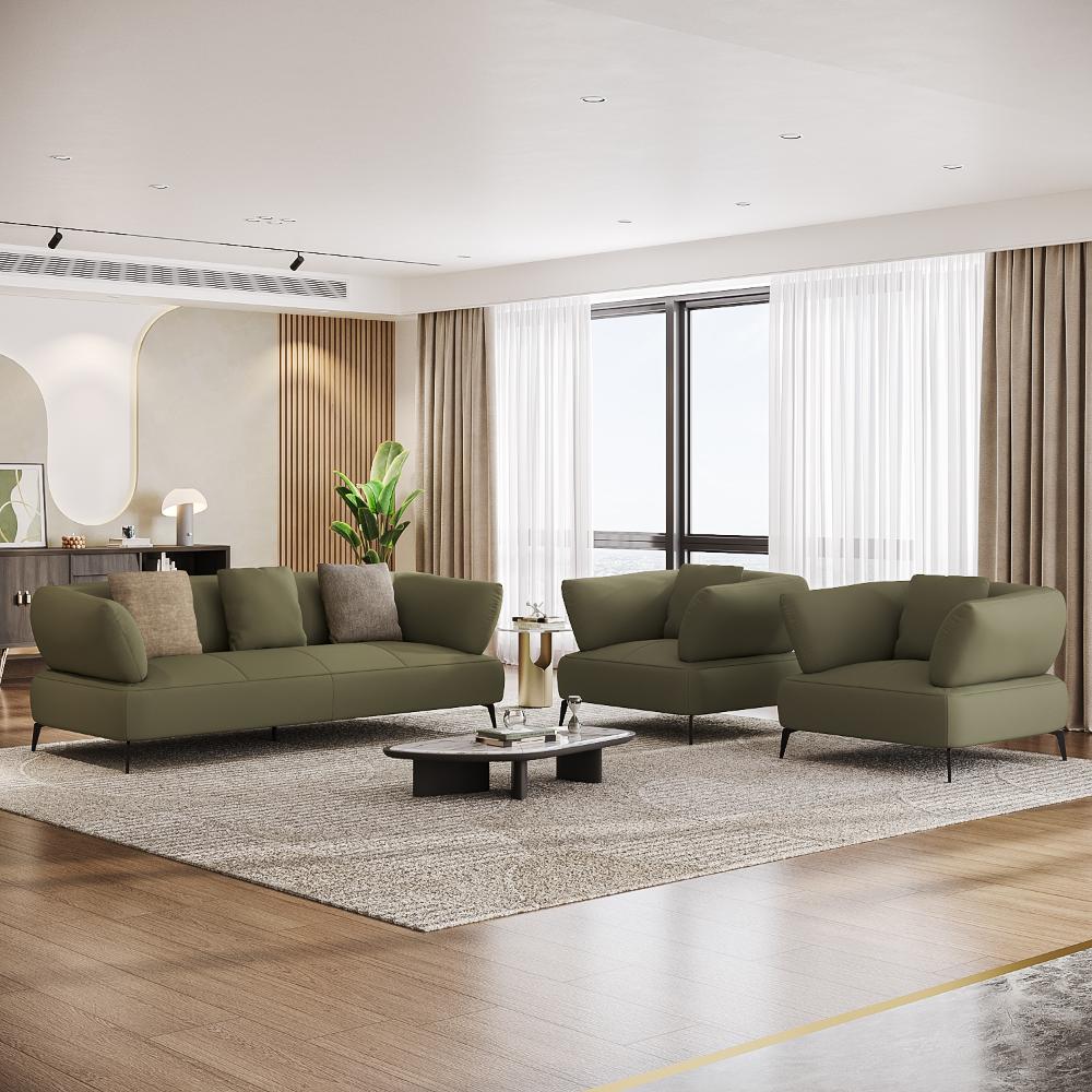 Wakefit Nauru Sofa Set (3+1+1) Seater