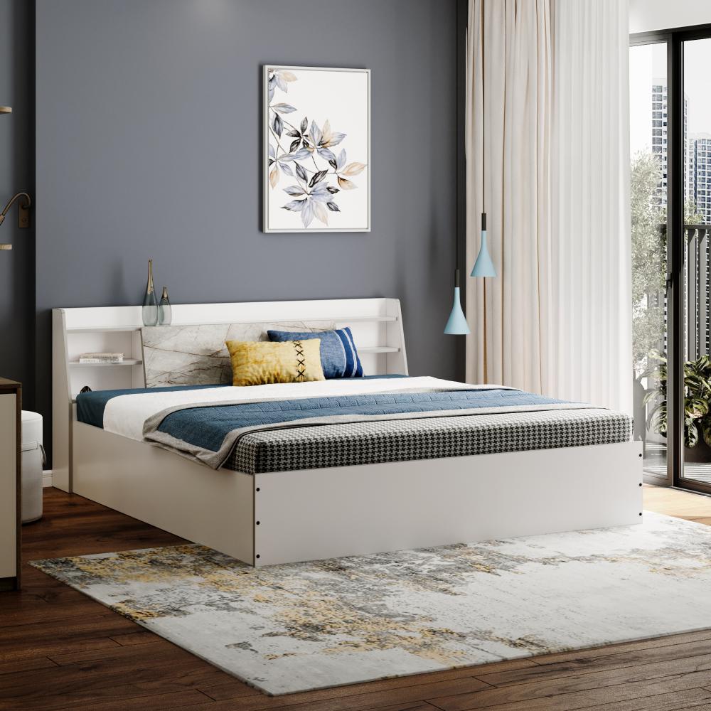 Wakefit Castor King Storage Engineered Wood Bed