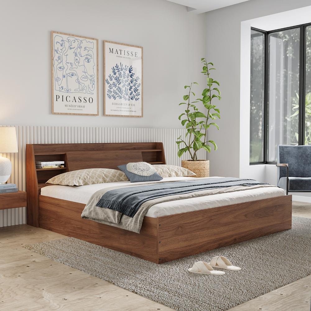 Wakefit Leo King Storage Engineered Wood Bed