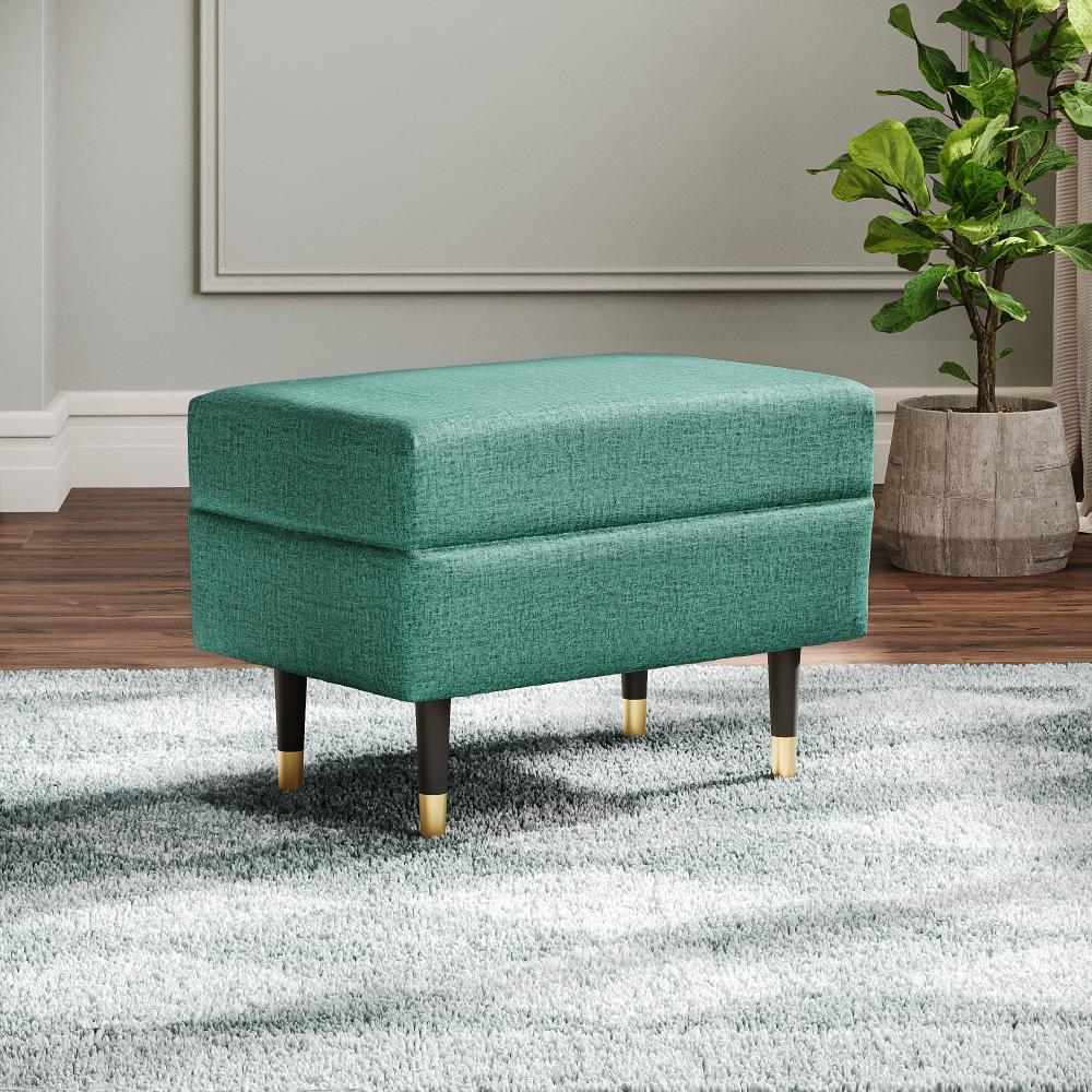 Wakefit Nicco Ottoman - Reflection Aqua Blue
