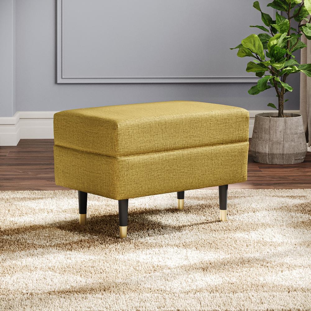 Wakefit Nicco Ottoman - Reflection Yellow