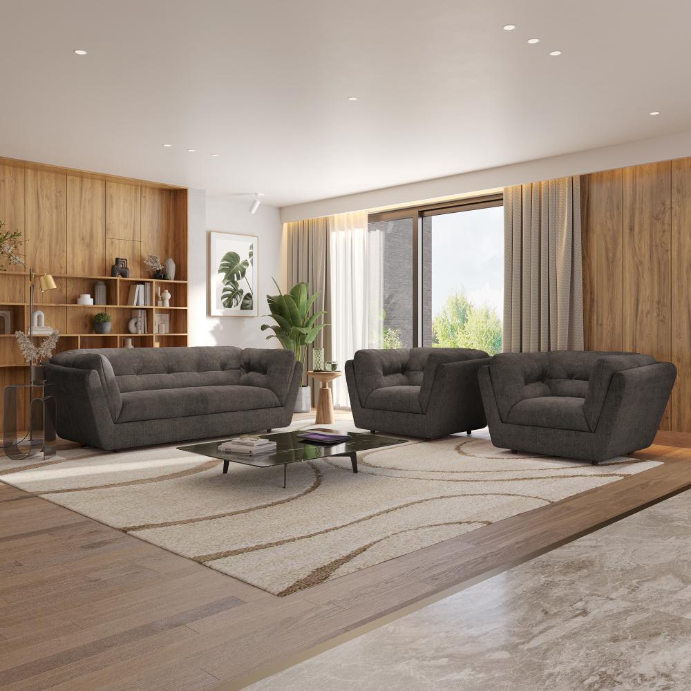 Wakefit Osuna Sofa Set (3+1+1) Seater