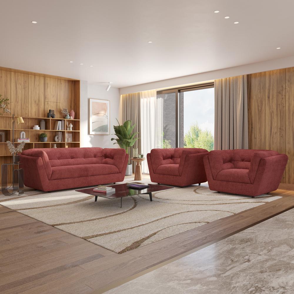Wakefit Osuna Sofa Set (3+1+1) Seater