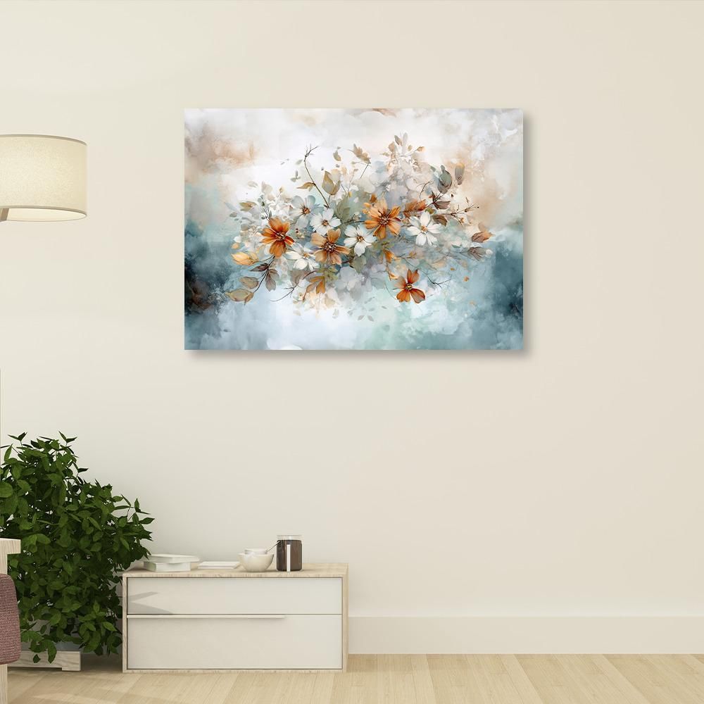 Canvas Wall Painting | 18x12 Inch | Set of 1 | For Living Room, Bedroom & Office Decor | Gifting Option | Nostalgic Florals