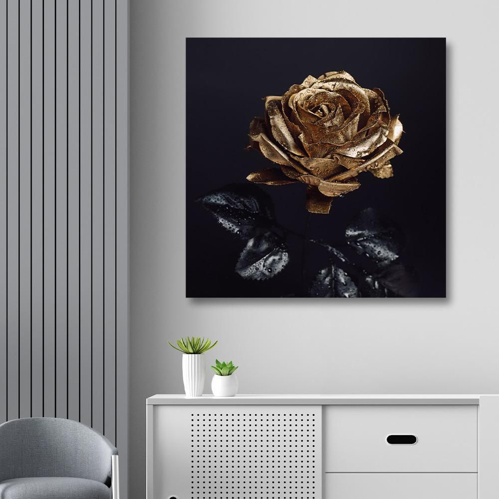 Canvas Wall Painting | 10x10 Inch | Set of 1 | For Living Room, Bedroom & Office Decor | Gifting Option | Glitter Dream Flower