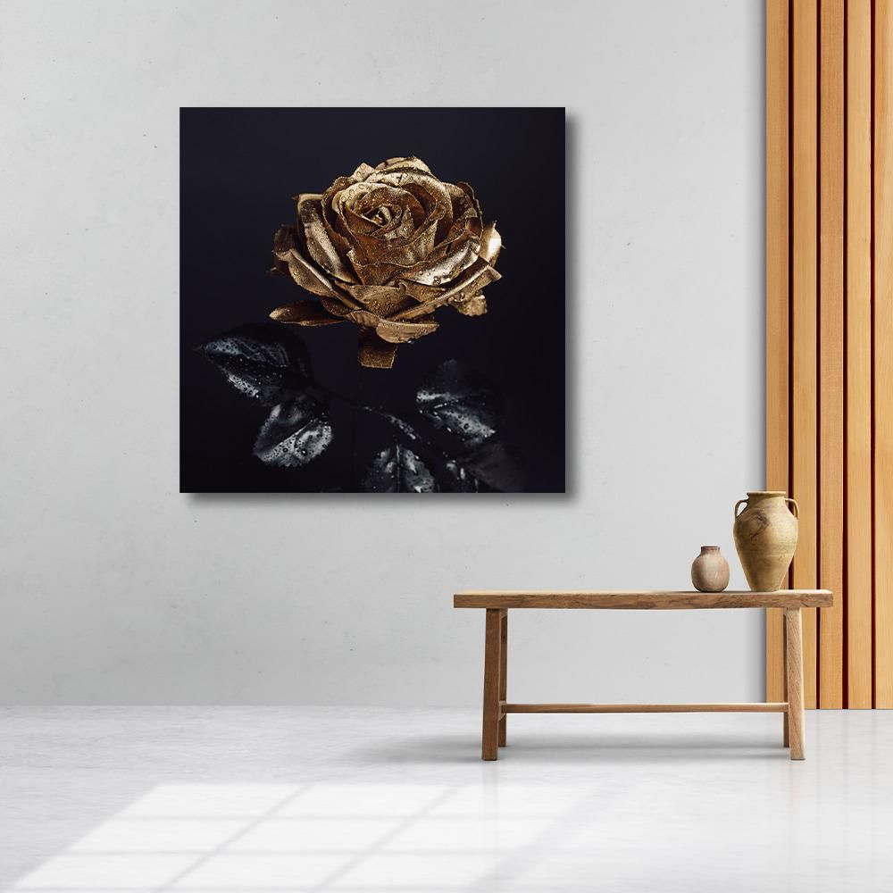 Canvas Wall Painting | 24x24 Inch | Set of 1 | For Living Room, Bedroom & Office Decor | Gifting Option | Glitter Dream Flower