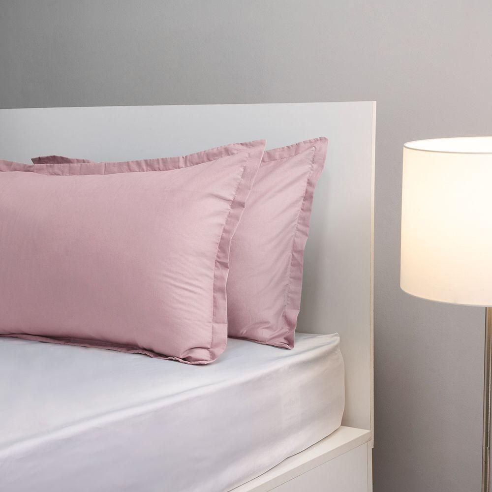 100% Cotton Pillow Cover | Standard Size 27x18 Inch | Set Of 2 | 144 TC | Wood Rose