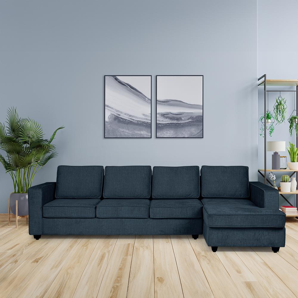 Wakefit Napper Plus L Shape Sofa Set (3 Seater + Right Aligned Chaise)